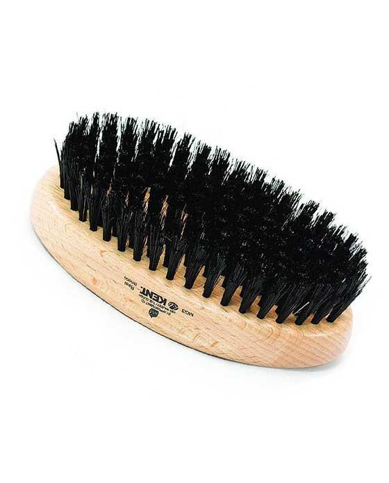 K-MG3NSM01 Kent Military Brush, Oval, Beechwood, Natural Shine Black Bristle Hairbrush - Eco-friendly - Sama Homes