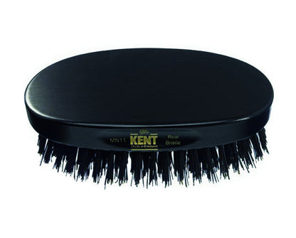 K-MN11 Kent Military Brush, Oval, Black Bristles, Ebonywood by Kent - Hair Brushes (View 3)