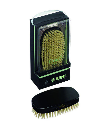 K-MN1B Kent Military Brush, Rectangular, White Bristles, Ebonywood by Kent - Hair Brushes (View 2)