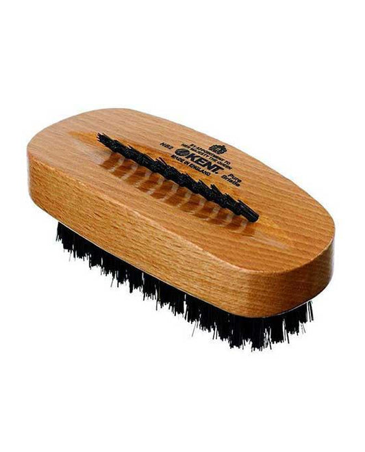 K-NB2 Kent Aqua Nail Brush, Black Bristles With Row Of Bristle On Back, Beechwood
