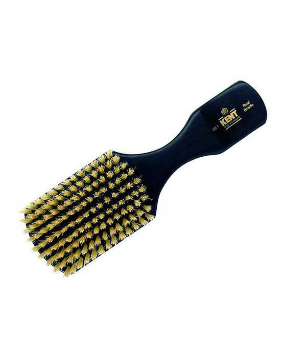 K-OE1 Kent Men's Brush, Rectangular Head, White Bristles, Ebonywood - Eco-friendly - Sama Homes
