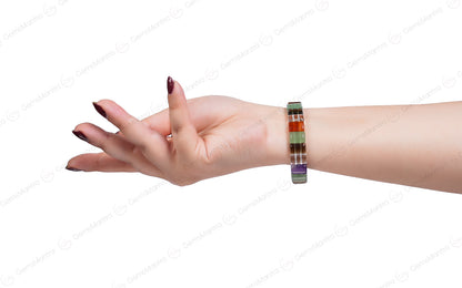 Multi Stone Flat Beads Bracelet by SAMAHealing - Sustainable Living (View 2)