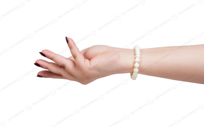 Mother of Pearl Bracelet - Calm Emotions, Peace & Inner Balance by SAMAHealing - Sustainable Living (View 2)