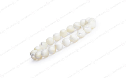Mother of Pearl Bracelet - Calm Emotions, Peace & Inner Balance by SAMAHealing - Sustainable Living (View 3)