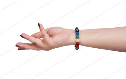 7 Chakra Hematite Bracelet by SAMAHealing - Sustainable Living (View 5)