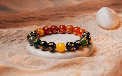 Original Multi Om Mani Bracelet  with Certificate by SAMAHealing - Sustainable Living (View 2)