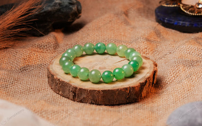 Green Aventurine Bracelet - Attracts Luck, Wealth & Opportunities by SAMAHealing - Sustainable Living (View 2)