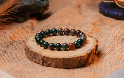 Bloodstone Bracelet - Mars Stone for Energy, Courage & Strength by SAMAHealing - Sustainable Living