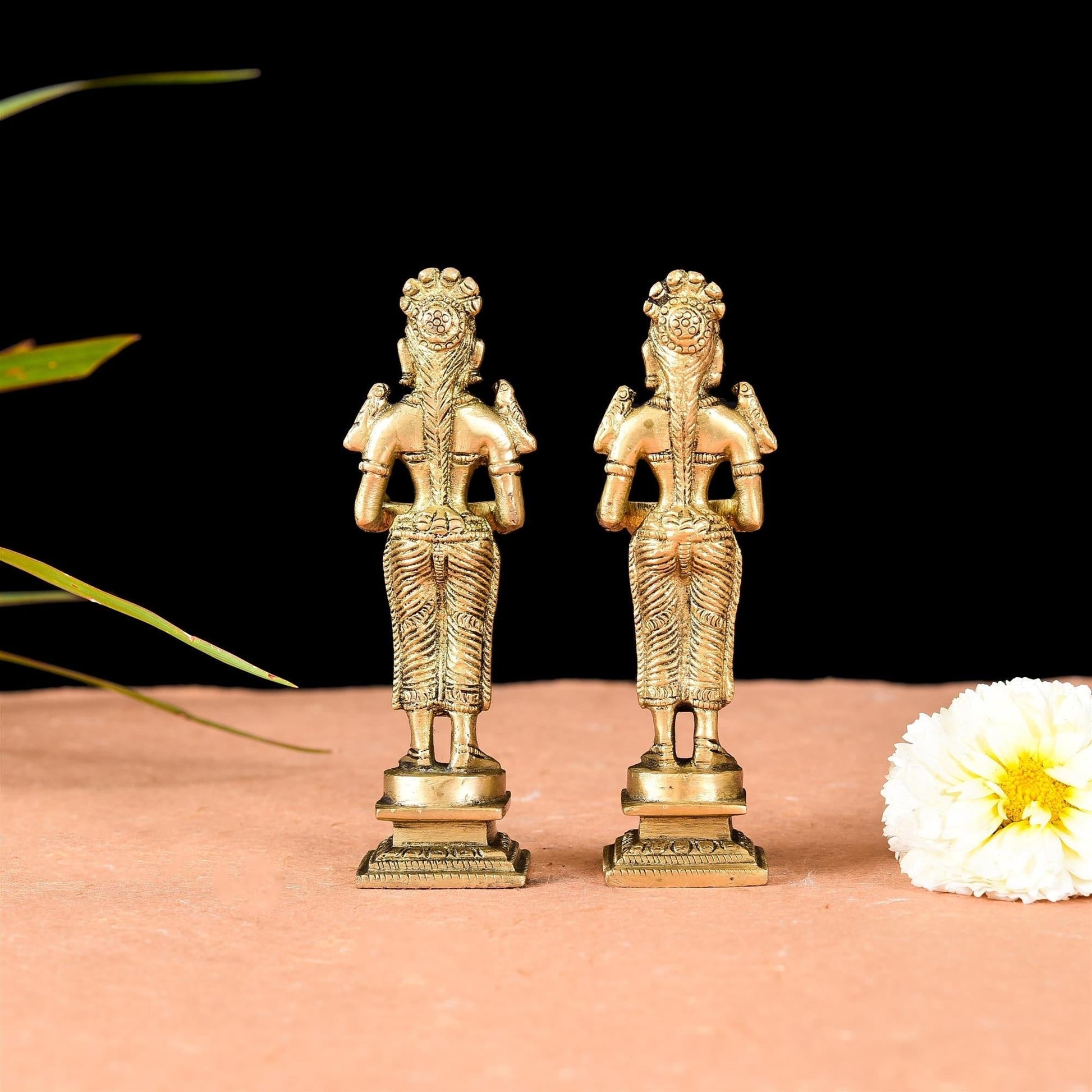 Brass Deep Lakshmi Pair (5 Inch) - Image 3