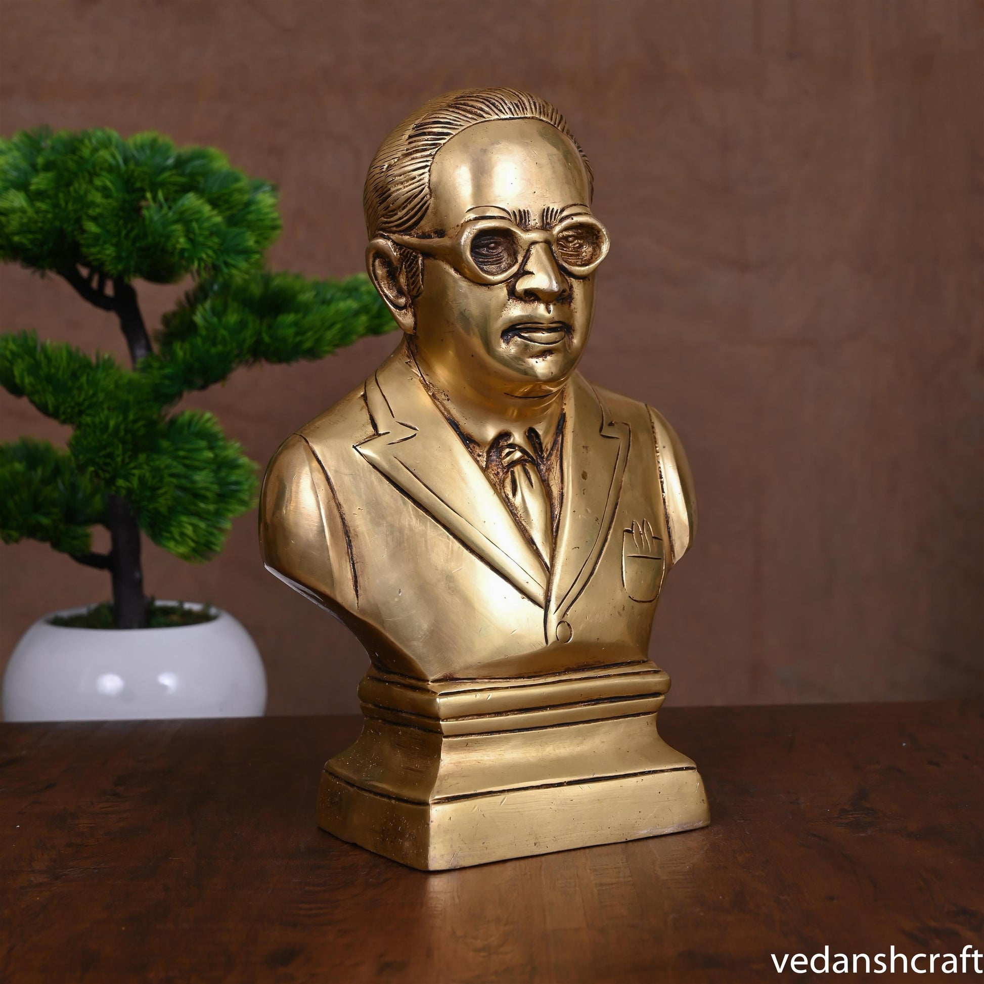 Brass Bhimrao Ambedkar Bust Statue (11 Inch) - Image 2