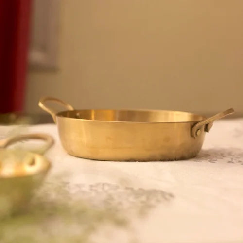 Kansa Tulsi Serveware Pan - Eco-friendly - Sama Homes