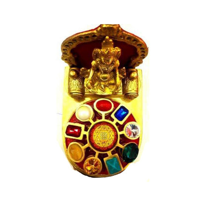 Shri Dhanvarsha Kuber Yantra Chowki In Brass by SAMAHealing - Yantra Chowki (View 3)