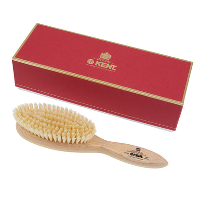 Kent Handmade Satinwood Pure Soft White Bristle Oval Hairbrush by Kent - Hair Brushes