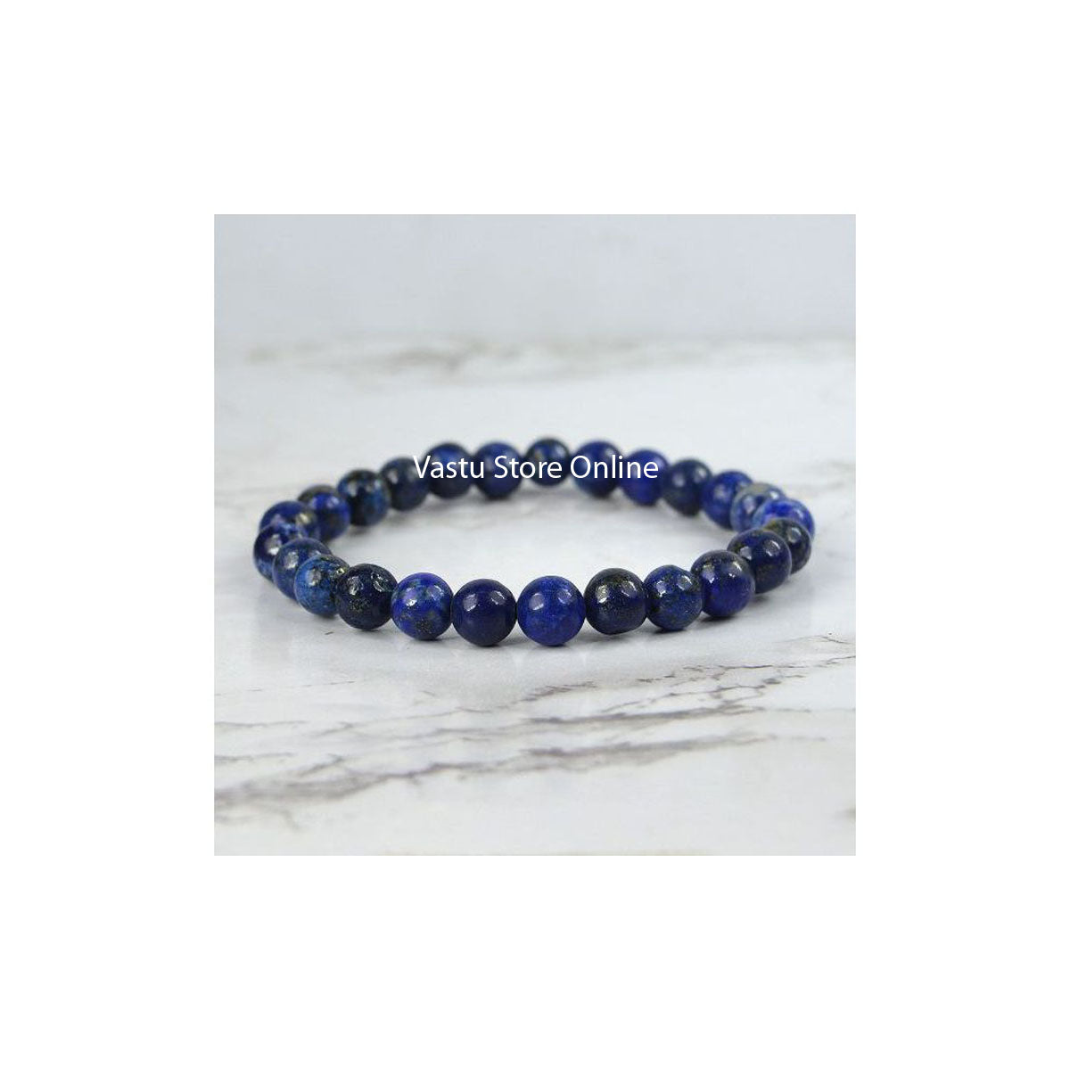 Lapis Lazuli Round Crystal Bracelet - Image 2