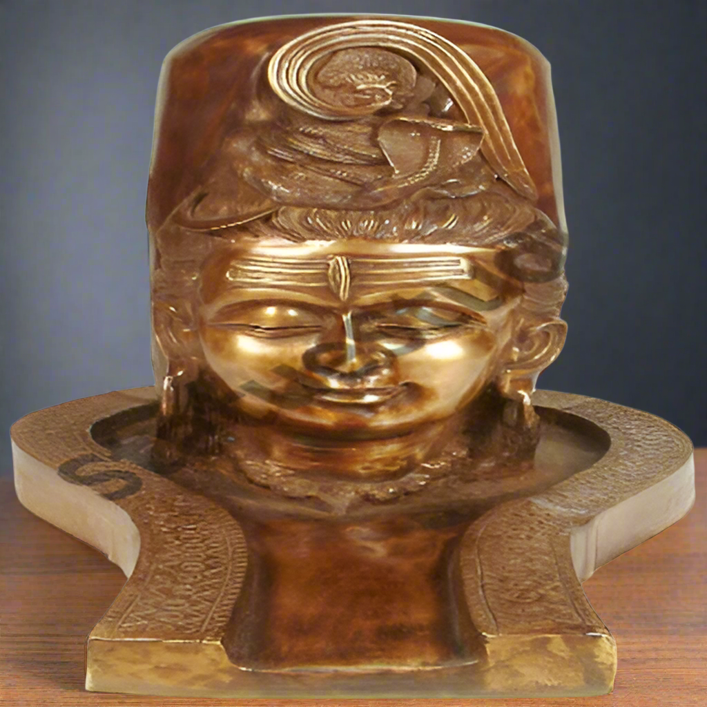 Large Size Brass Hindu Sacred And Pure ShivLing Shiva Lingam For Temple 2 Feet - Eco-friendly - Sama Homes