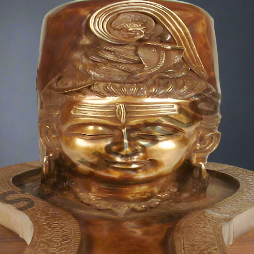 Large Size Brass Hindu Sacred And Pure ShivLing Shiva Lingam For Temple 2 Feet - Image 2