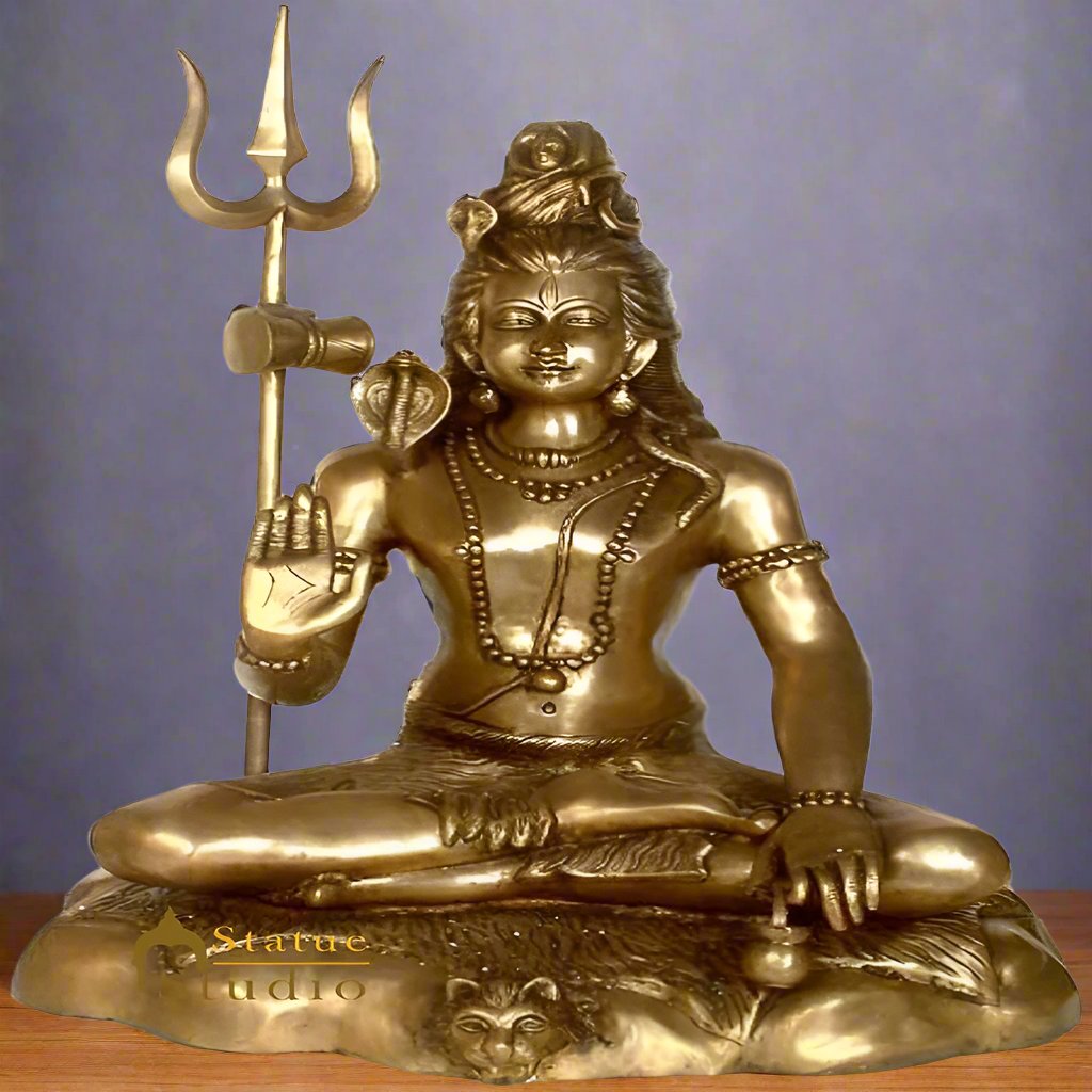 Large Size Divine Lord Shiva Statue For Success 2.5 Feet - Eco-friendly - Sama Homes