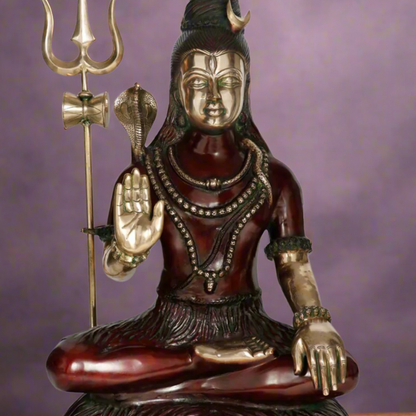 Large Size Hindu God Mahayogi Shankar Idol Lord Shiva Lucky Décor Statue 3 Feet by vendor-unknown - Hindu Gods (View 2)