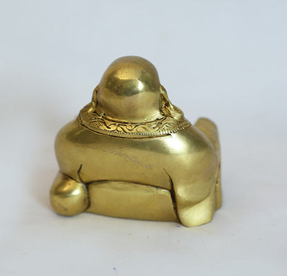 Brass Laughing Buddha by Siddhhi Arts - Idol (View 5)