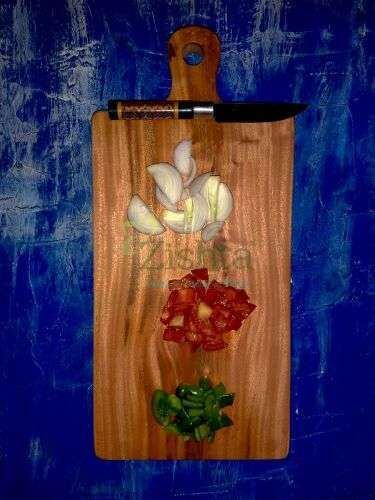 Long Rectangle Neem Wood Chopping Board - Image 2