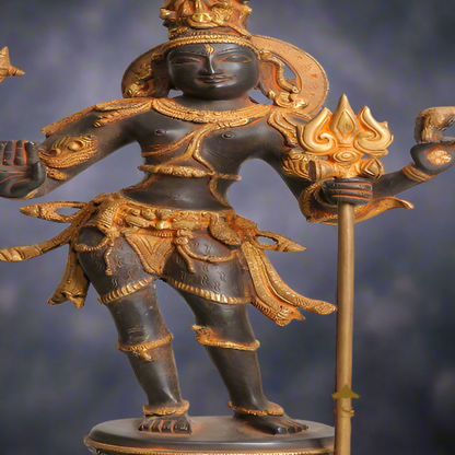 Lord Shiva as Pashupatinath Antique Imitation Statue For Sale 21" by vendor-unknown - Hindu Gods (View 2)