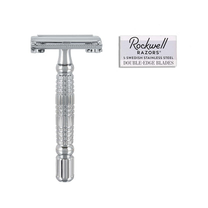 Rockwell R1 DE Safety Razor - White Chrome by Rockwell - Double Edge Safety Razors (View 4)