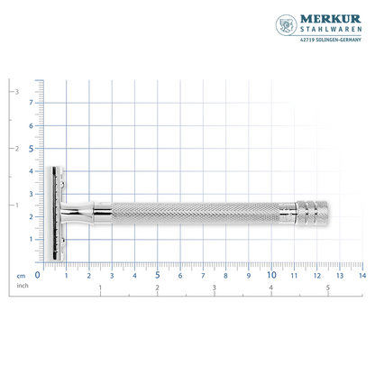 Merkur 3-Piece Ladies DE Safety Razor, Closed Comb, Knurled Extra Long Handle, Chrome, Pink Box by Merkur - Double Edge Safety Razors (View 6)