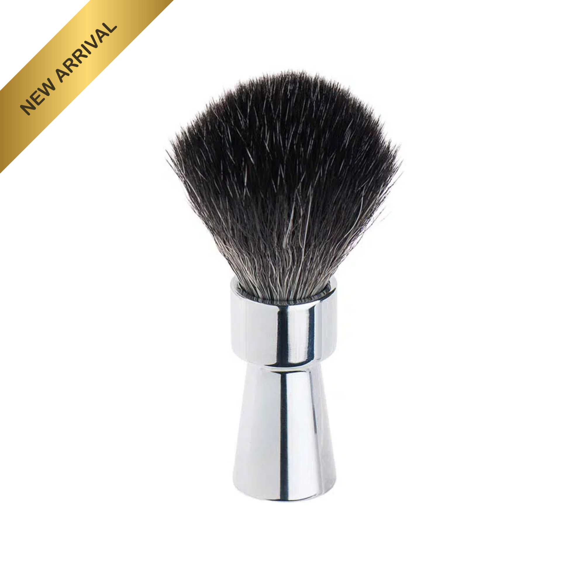 MERKUR Shaving Brush 1100 with Vegan Synthetic Hair in Bright Chrome - Eco-friendly - Sama Homes