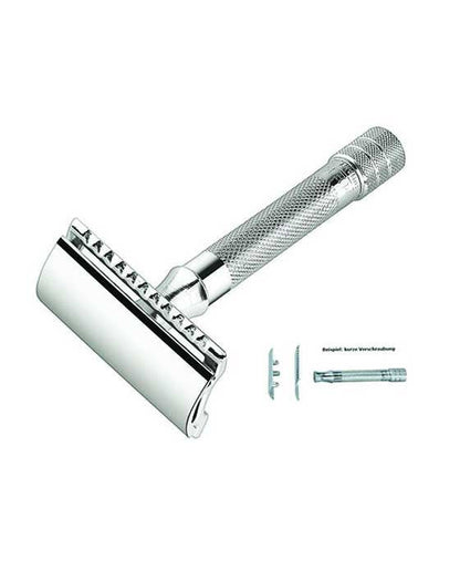 Merkur 33C 3-Piece DE Safety Razor, Closed Comb, Knurled Standard Handle, Chrome by Merkur - Double Edge Safety Razors (View 3)