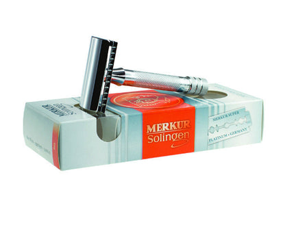 Merkur 33C 3-Piece DE Safety Razor, Closed Comb, Knurled Standard Handle, Chrome by Merkur - Double Edge Safety Razors (View 4)