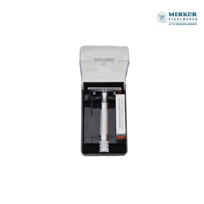 Merkur 333C Set of Classic Double-Edge Safety Razor, Bright Chrome Finish, 10 blades by Merkur - Gift Sets & Kits (View 3)