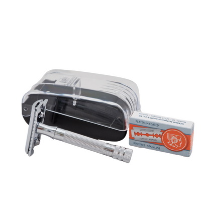 Merkur 333C Set of Classic Double-Edge Safety Razor, Bright Chrome Finish, 10 blades by Merkur - Gift Sets & Kits (View 6)