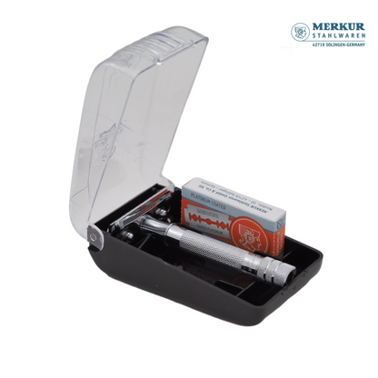 Merkur 333C Set of Classic Double-Edge Safety Razor, Bright Chrome Finish, 10 blades by Merkur - Gift Sets & Kits (View 7)