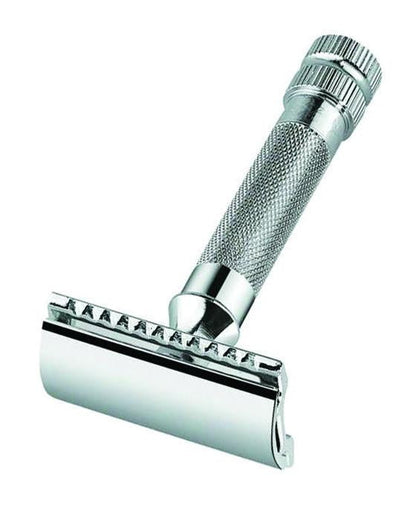 Merkur 34C 2-Piece DE Safety Razor, Closed Comb, Knurled Extra Thick Handle (HD), Chrome by Merkur - Double Edge Safety Razors (View 2)