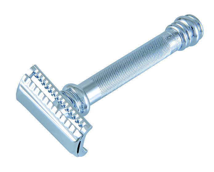 Merkur 39C 2-Piece DE Safety Razor, Slantbar Comb, Barberpole Long Heavy Handle, Chrome - Image 2