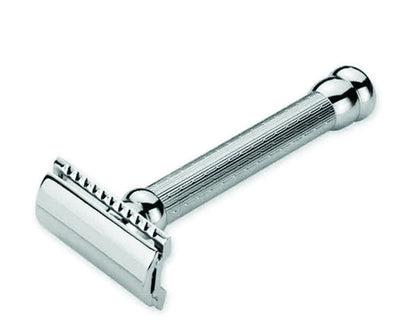 Merkur 2-Piece DE Safety Razor, Closed Comb, Extra Long Engine-Turned Handle, Chrome by Merkur - Double Edge Safety Razors (View 2)