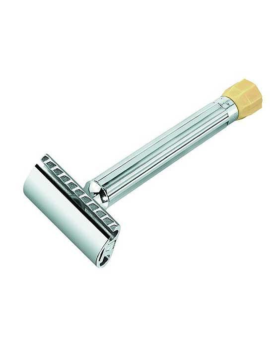 Merkur Progress Adjustable Double Edge Safety Razor Safety Razor, Long Handle, Chrome - Eco-friendly - Sama Homes
