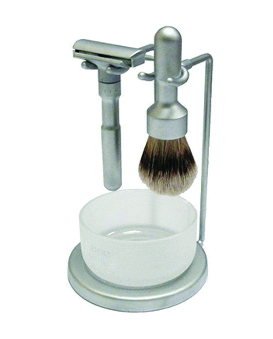 Merkur Futur Adjustable 4-Piece Luxury Shaving Set (Matte Satin Finish) - Eco-friendly - Sama Homes