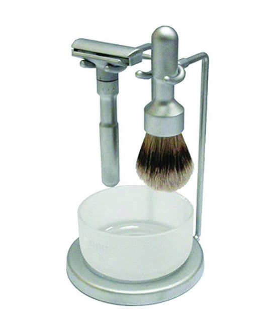 Merkur Futur Adjustable 4-Piece Luxury Shaving Set (Matte Satin Finish)