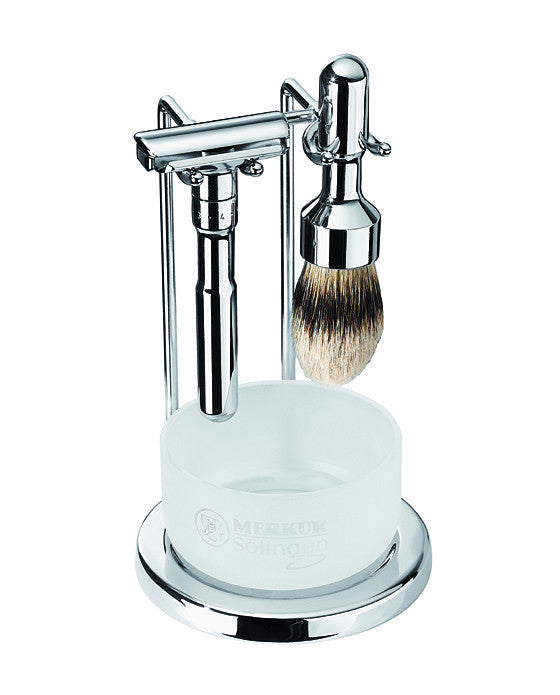 Merkur Future 4pc Double Edge Safety Razor Shaving Set, Polished - Image 3