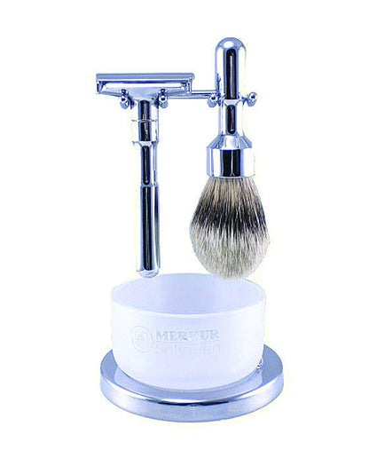 Merkur Future 4pc Double Edge Safety Razor Shaving Set, Polished by Merkur - Gift Sets & Kits