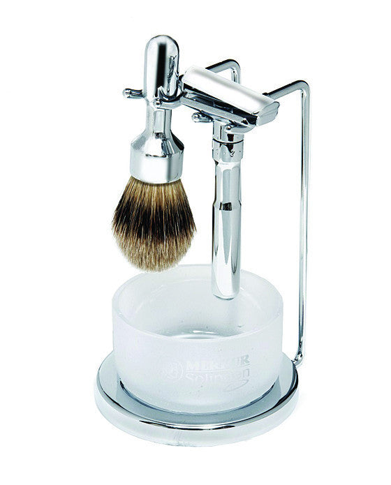 Merkur Future 4pc Double Edge Safety Razor Shaving Set, Polished - Image 2