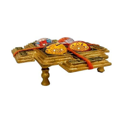 Sampurna Maha Lakshmi Yantra Chowki In Brass by SAMAHealing - Yantra Chowki (View 4)