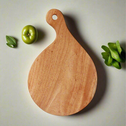 Neem Wood Chopping Board Compact  Designer Shape by Sama Homes - Sustainable Living