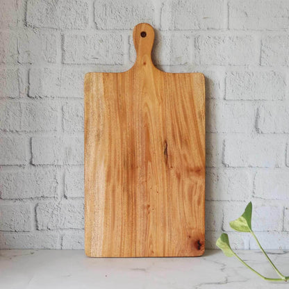 Neem Wood Chopping Board Compact Rectangle With Handle by Sama Homes - Sustainable Living (View 2)