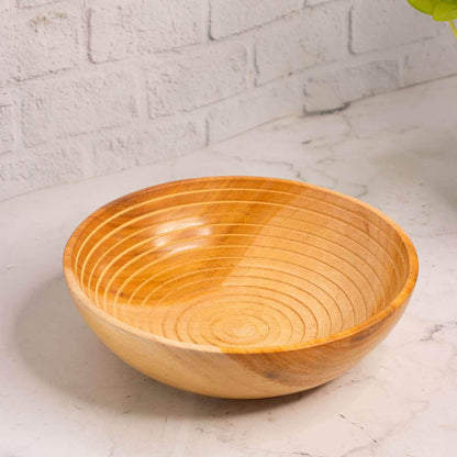 Neem Wood Design Fruit Bowl by Sama Homes - Sustainable Living