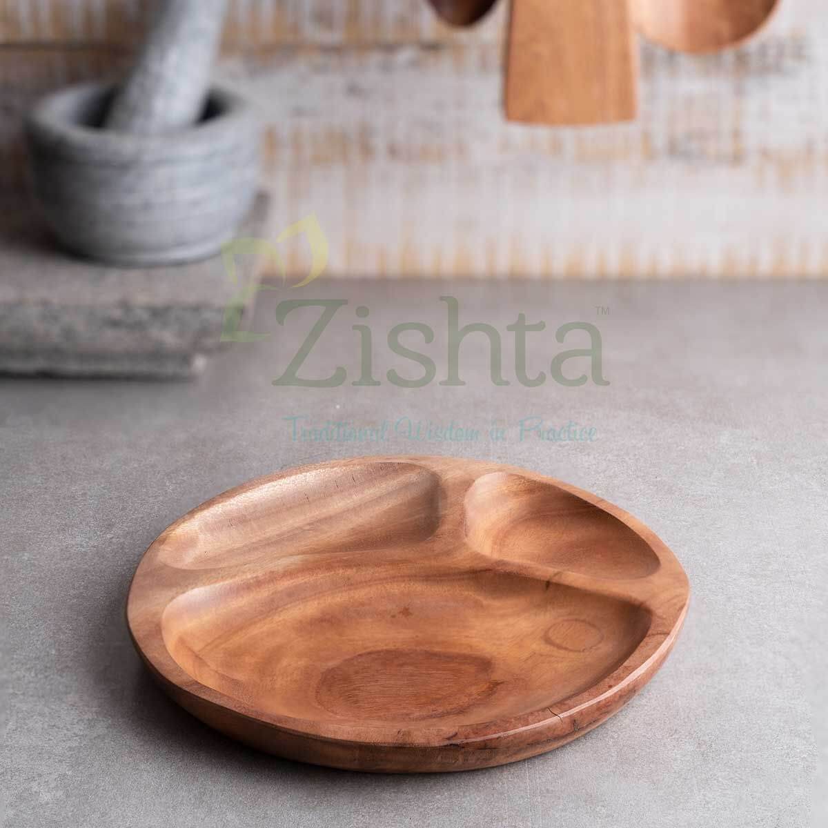 Neem Wood Dinner Plate: Kids Plate - Image 2