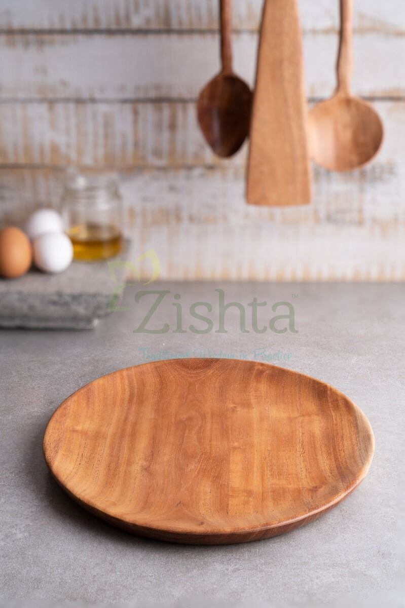 Neem Wood Dinner Plate: Regular