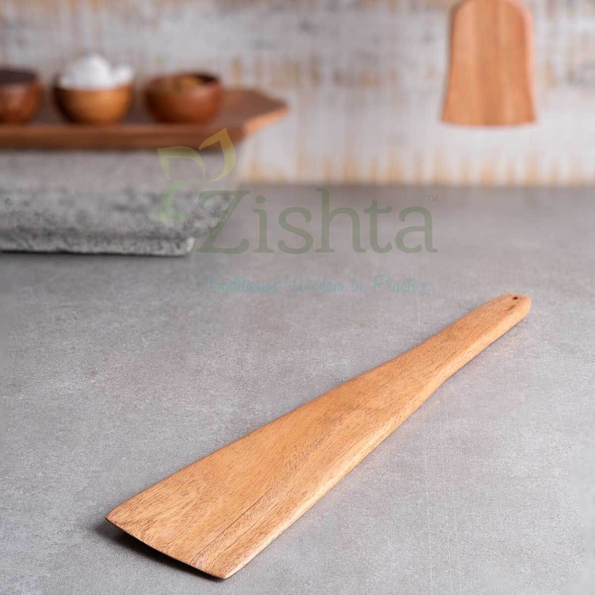 Neem Wood Ladle-Dosa - Eco-friendly - Sama Homes