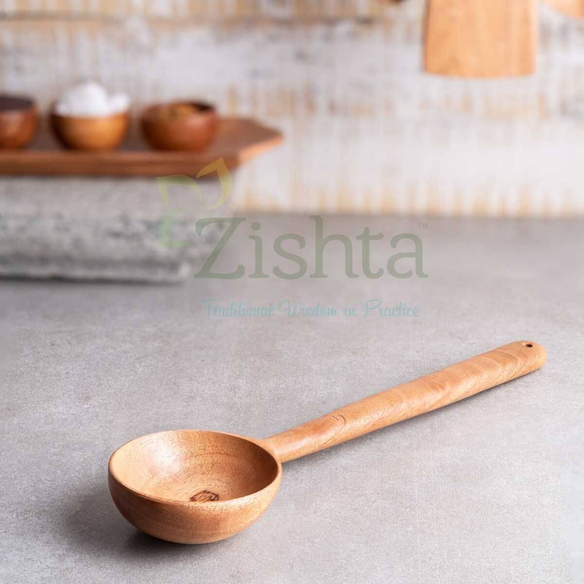 Neem Wood Ladle-Gravy - Eco-friendly - Sama Homes
